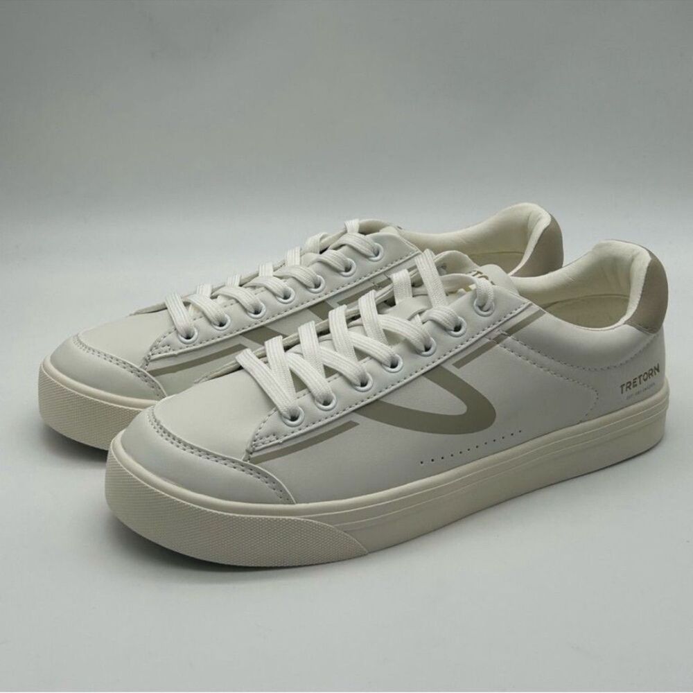 Tretorn Serve White & Grey Women’s Vegan Sneakers Size 6.5  Lightweight Comfort - Picture 5 of 8